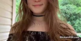 Omegle teen makes her little dildo