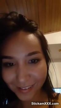 Omegle Babe anal dildo